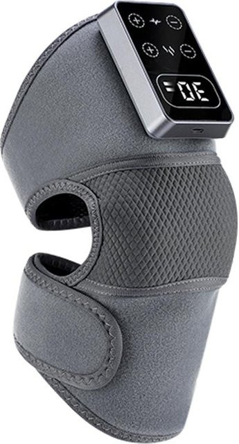 Agdoad Wiederaufladbarer beheizbarer Knie-Massager mit Vibration und 5 Heizstufen in Grau - Bild 1
