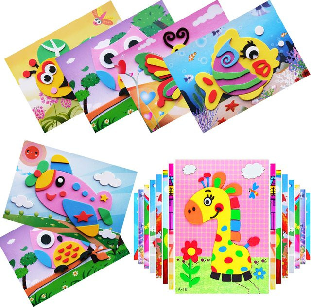 ZYF 3D-EVA-Schaumstoffaufkleber, Tiere, Bunt / Mehrfarbig, 8–16 Stück/Packung - Bild 1