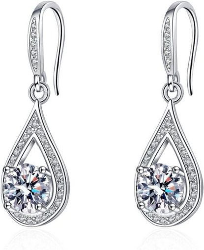 YIRAN Jewelry Ohrringe, 925 Silber, Zirkonia, weiß, Damen - Bild 1
