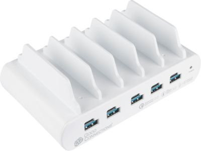 Good Connections USB-Desktop-Schnellladestation mit 10 Ports, 5 x USB-C und 5 x USB-A, 110 W, weiß - Bild 1