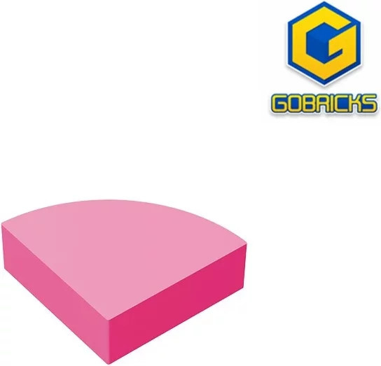 Gobricks GDS-1307 Fliese, rund, 1 x 1, Rosa / Pink - Bild 1