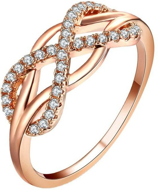 Ring Damen, Zirkon, Kreuz Design, beige - Bild 1