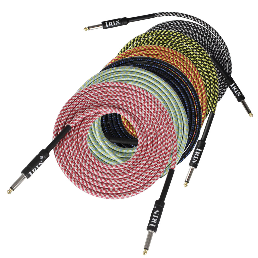 Irin Audio-Kabel mit 6,5mm Stecker für E-Gitarre und Bass in Schwarz, Weiß oder Multicolour - Bild 3