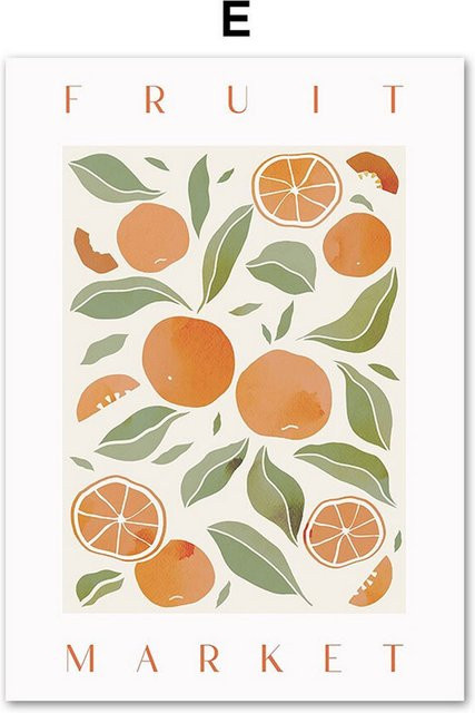 TPFLiving Poster Leinwand Flower Market Seoul 2020 Illustration, Mehrfarbig, B: 30 cm, H: 40 cm - Bild 1