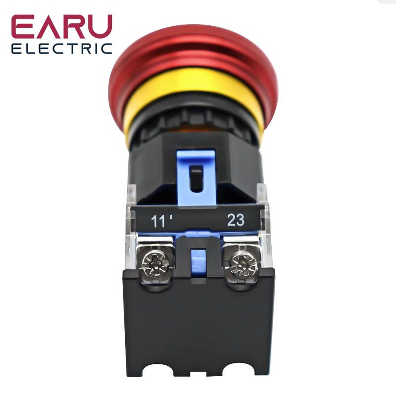 EARU Metall-Not-Aus-Schalter mit Pilzkopf-Taster in Rot, 22mm, 10A, selbstverriegelnd - Bild 6