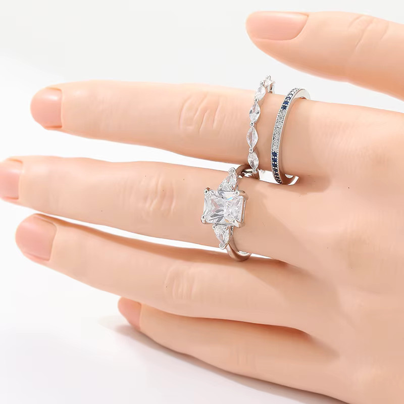 YoYo Ring-Set 3-teilig, Silber, Zirkonia, Damen - Bild 2