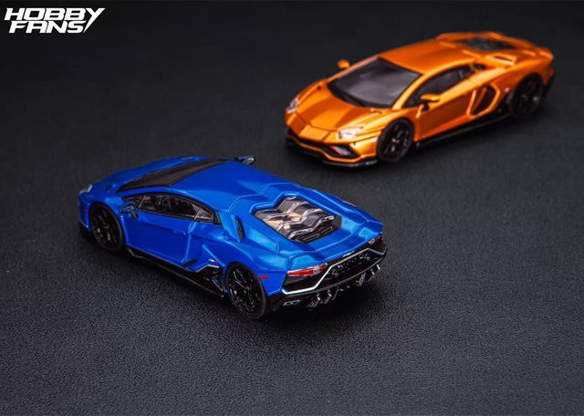 HobbyFan Aventador LP780-4 Ultimae, Druckguss-Modellauto, 1:64, Metall, Orange - Bild 1