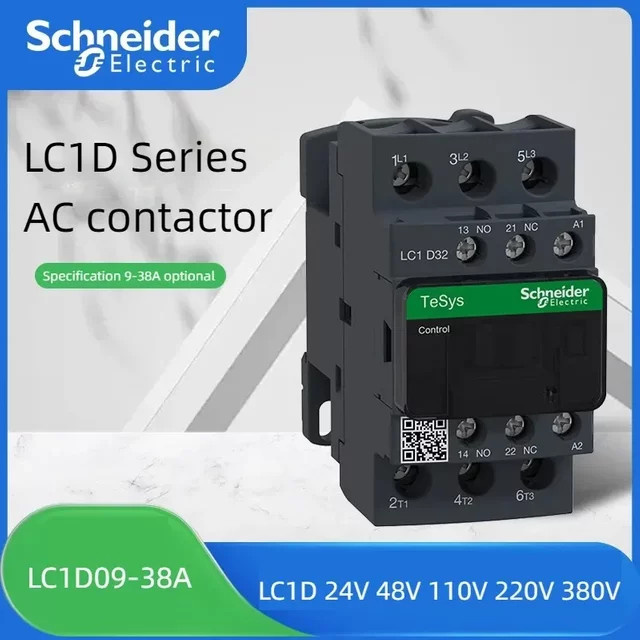 Schneider Electric AC Dreipoliger Schütz Schwarz LC1D Serie - Bild 1
