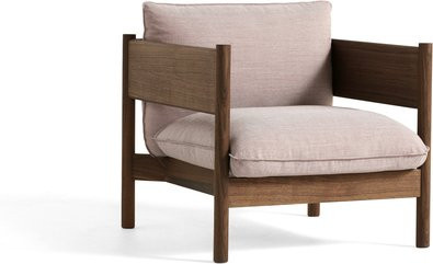 HAY Arbour Club Sessel in Rosa mit Holzgestell und passenden Kissen - Bild 1