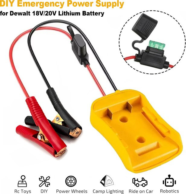 DeWalt Auto-Zünder Notstrom-Set für 18 V Li-Ionen-Akkus in Gelb - Bild 1