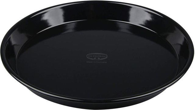 Dr. Oetker Pizzablech Tradition aus Emaille, Schwarz, Durchmesser: 30 cm - Bild 1