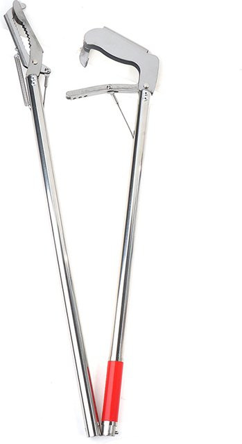Hoeaden Faltbarer Schlangenzangen-Stick in Silber, 1,2 m Müllclip als praktisches Aufnahmewerkzeug - Bild 1