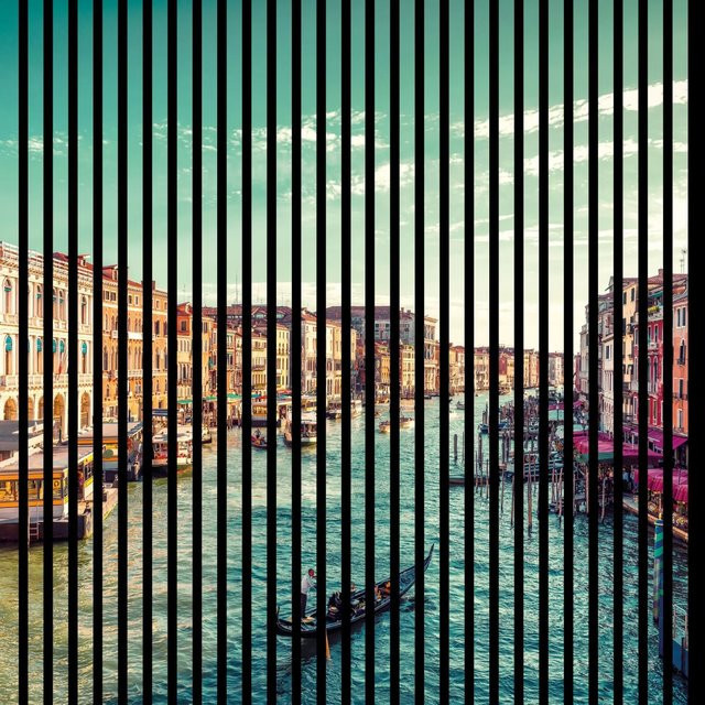 FN Acustico Akustikplatte Venedig in Bunt aus PET und MDF mit modernem Design, B/H/T: 113,3 x 19,5 x 119,5 cm - Bild 1
