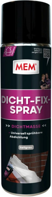 MEM Dicht-Fix Spray wasserfest aus Kautschuk-Harz Grau 500ml - Bild 1