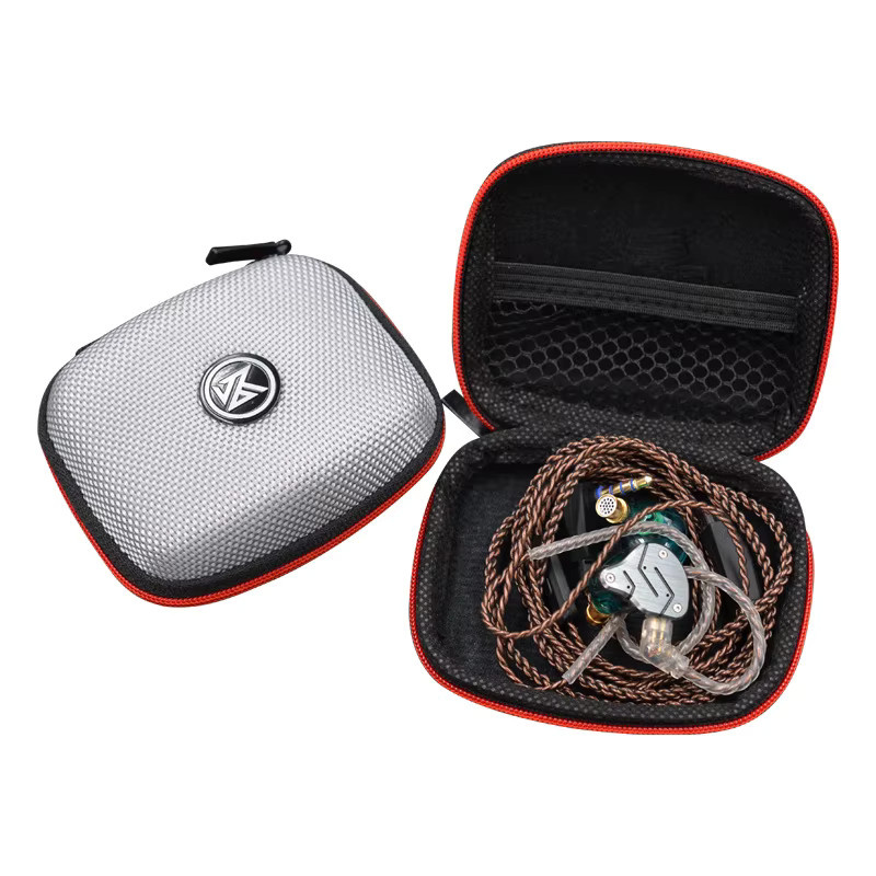 KZ Tragbare EVA Kopfhörer-Tasche mit Reißverschluss in Schwarz für In-Ear Headsets - Bild 3