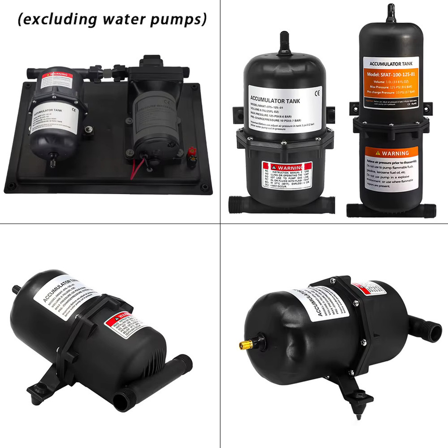 xmshxltd Miniatur-Wasserpumpen-Drucktank mit konstantem Druck, 0,75 l oder 1 l, 125 PSI/8,6 bar - Bild 2