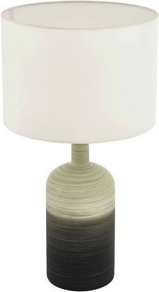 Eglo Tischleuchte AZBARREN aus Stahl in Beige mit E27 Fassung, Höhe: 53,5 cm, Breite: 40,0 cm, Tiefe: 30,0 cm - Bild 1