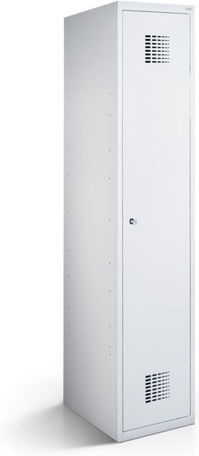 rotstahl Kleiderspind mit 1 Tür in Grau, B/T/H: 30 x 50 x 180 cm - Bild 1