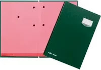 PAGNA Unterschriftenmappe de Luxe mit 20 Fächern, A4, Pink und Grün - Bild 1