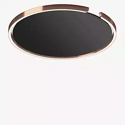 Occhio Mito Soffitto 60 Flat Narrow LED Wand- und Deckeneinbauleuchte, Kopf Roségold, Abdeckung Schwarz Matt - Bild 1