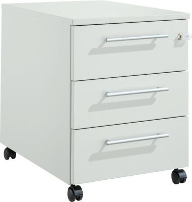 Schäfer Shop Pure Rollcontainer 333 mit 3 Schubladen, abschließbar, Lichtgrau, B: 43,4 cm, T: 60,0 cm, H: 57,0 cm - Bild 1