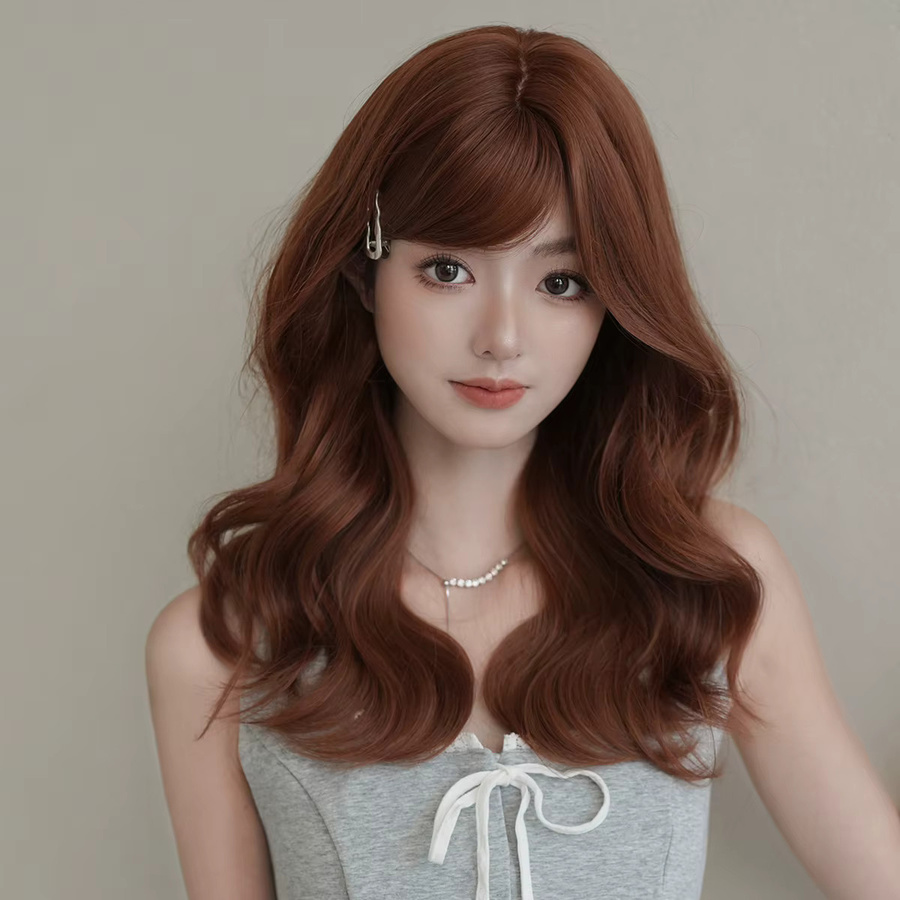 7JHH WIGS Perücke, schulterlang, kupferfarben, synthetisch, Damen - Bild 2