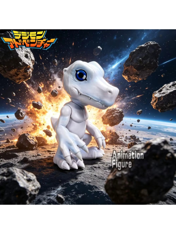 Bandai Digimon Adventure Agumon Actionfiguren, PVC-Statue, Weiß - Bild 3