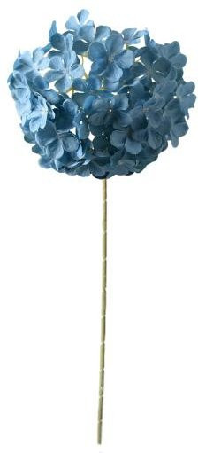 Künstliche Hortensie von Home Kits in Dunkelblau, Seidenblume mit langem Stiel, Höhe: 68,5 cm - Bild 1