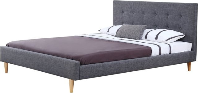 HTI-Living Bett Linn in Grau im skandinavischen Stil, B/T: 140 x 200 cm - Bild 1