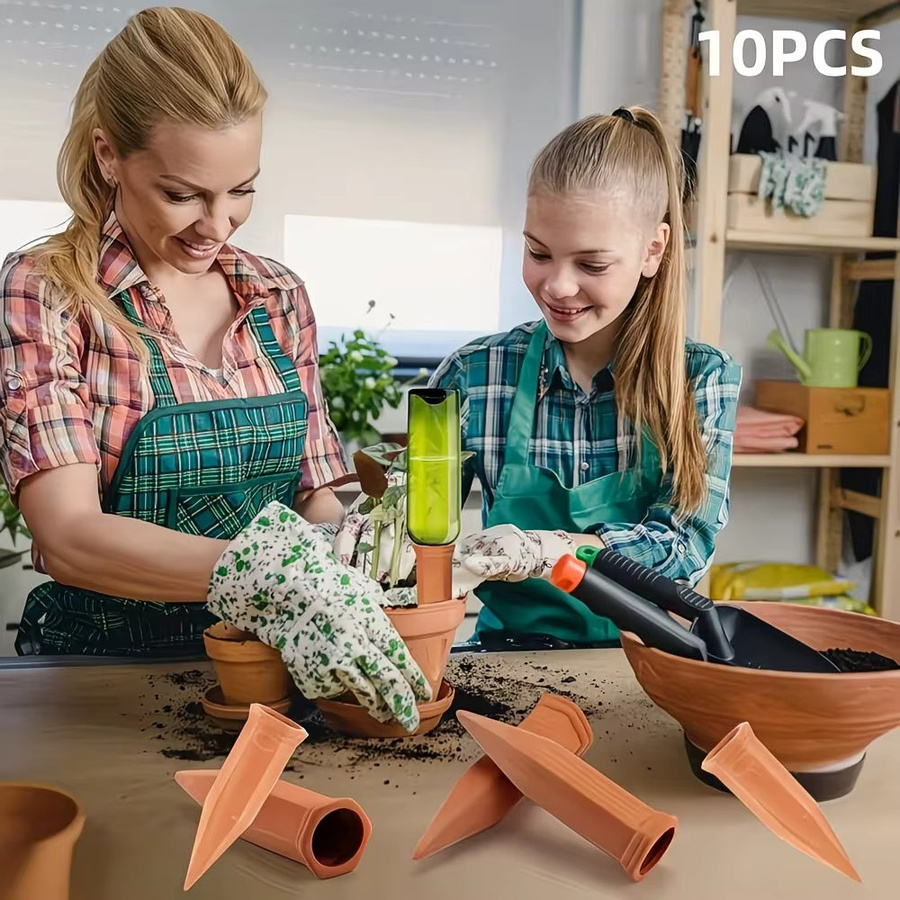 Automatische Bewässerungsvorrichtung aus rotem Ton für Topfpflanzen zur Verbindung mit Glasflaschen - Bild 3