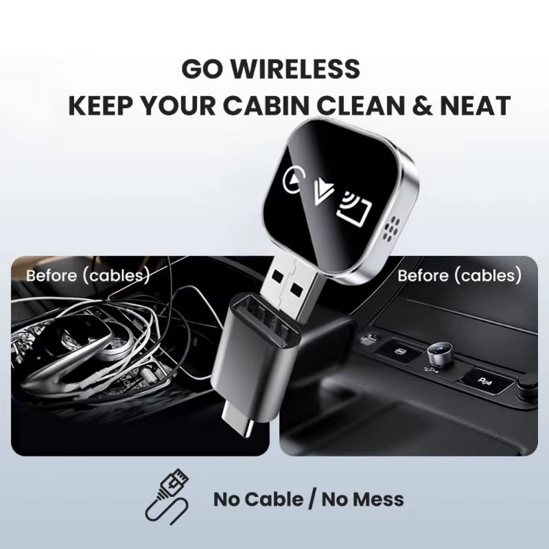 Getpairr Wireless CarPlay und Android Auto Adapter in Schwarz mit Bluetooth 5.0 und 5G WiFi für Bildschirm Mirroring und Sprachsteuerung - Bild 4