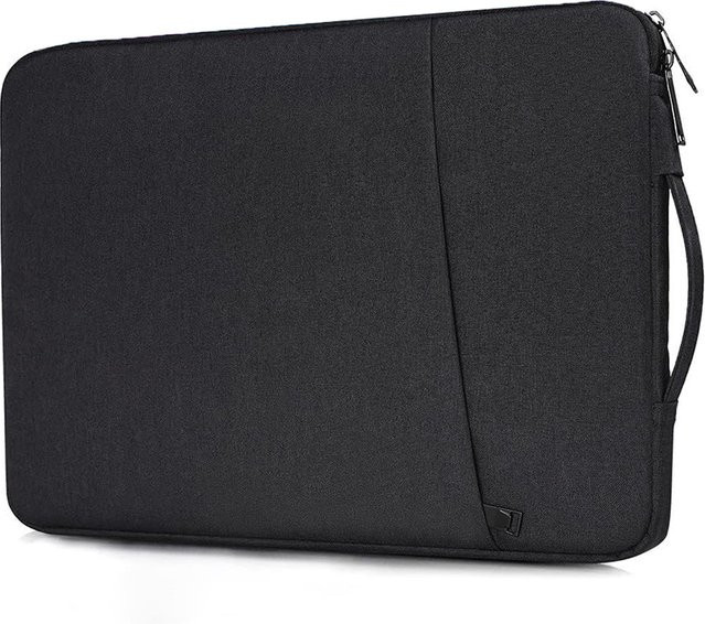 KOJESHUN Laptop-Hülle in Schwarz, wasserdichte Notebook-Tasche für MacBook Pro Air, Lenovo, ASUS und Huawei, passend für 13 bis 15,6 Zoll - Bild 1