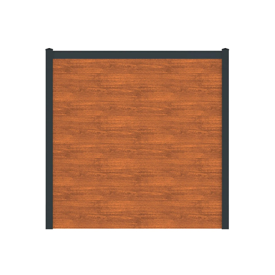 Vidual Sichtschutzzaun Snap 140 aus Aluminium in Light Oak, blickdicht, zum Aufdübeln, H: 175 cm, B: 537 cm - Bild 2