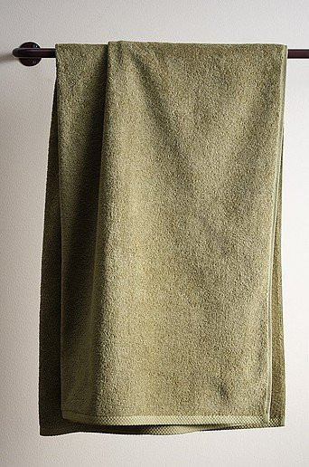 Jotex DARCY Badetuch aus Baumwolle in Grün, B: 100 cm, L: 150 cm - Bild 1