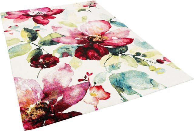 Pergamon Designer Teppich Brilliant Blumen Bunt, B/B: 140 x 200 cm - Bild 1
