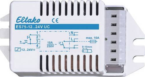 Eltako Stromstoßschalter ES75-12..24V UC für Unterputz, Weiß - Bild 1