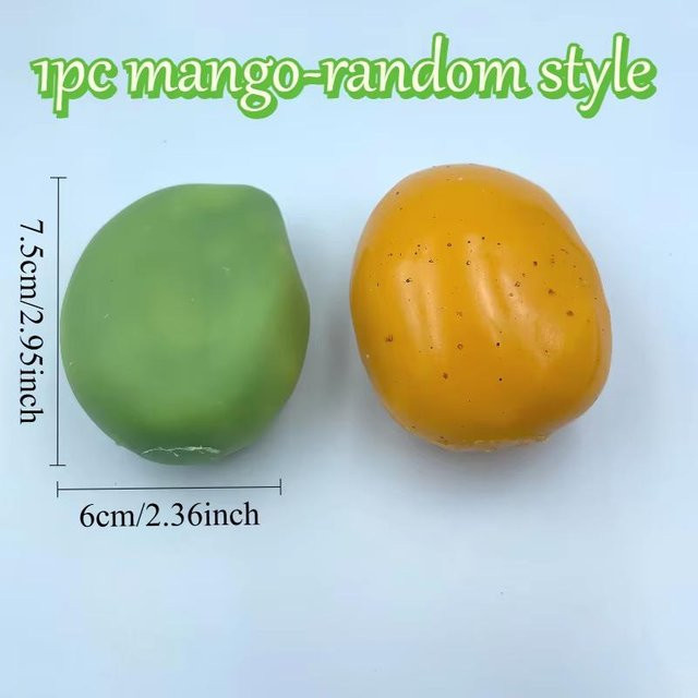 A Family Of Home Textiles Mango Squishy Stressball, Fidget-Spielzeug - Bild 1