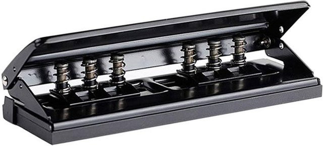 Binchi Cultural Supplies Einstellbarer 6-Loch-Stanzer aus Metall in Schwarz für A3 A4 A5 B4 B5 Papier - Bild 1