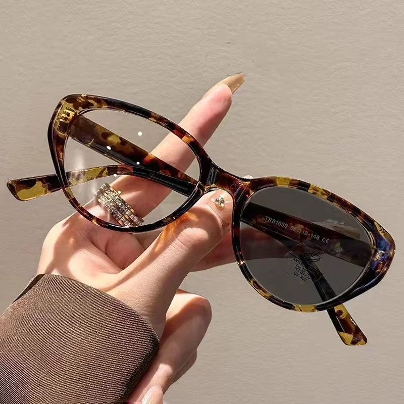 DIXSG Cat Eye Brille, Vollrand, Kunststoff, Braun, Unisex - Bild 2