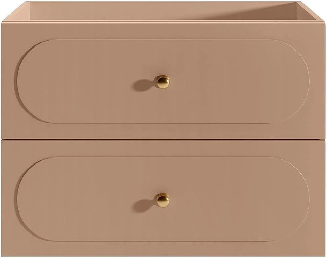 Vente-unique Waschbeckenunterschrank Satobal in Puderrosa mit gerillter Oberfläche, B/T/H: 80 x 46 x 60 cm - Bild 1