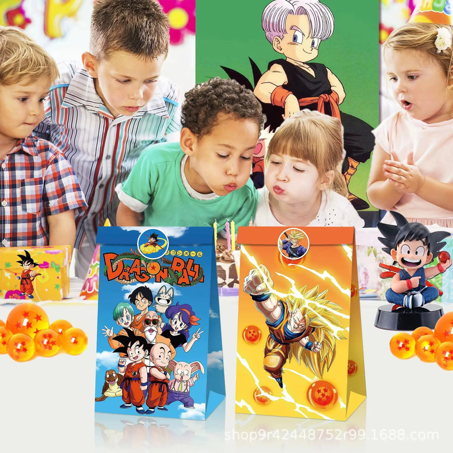 Bandai Dragon Ball Geschenktüten aus Kraftpapier mit Griffen in Mehrfarbig für Kindergeburtstage und Babypartys - Bild 3