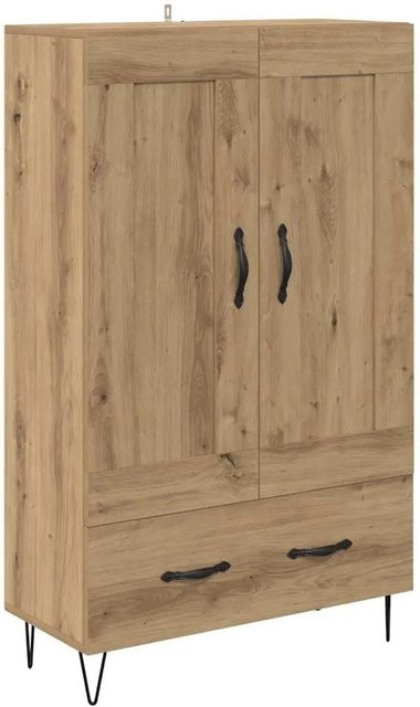vidaXL Highboard Artisan-Eiche im Mid-Century-Design, Farbe Braun, B/T/H: 69,5 x 31 x 115 cm - Bild 1