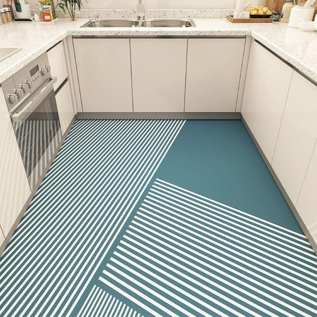Karpetti Flächenteppich aus PVC in Blau, wasserdicht, rutschfest und waschbar, B/T: 50 x 160 cm - Bild 1