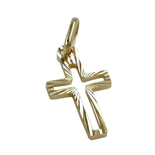 Colfem Anhänger Kreuz, 585 Gold, Diamant, 16x9mm, Unisex - Bild 1