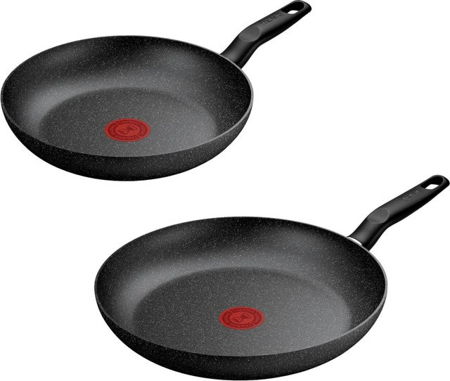 Tefal Pfannenset Dark Essential in Schwarz, 2-teilig mit Antihaftbeschichtung aus Aluminium - Bild 1