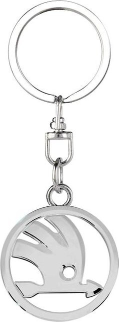Skoda Schlüsselanhänger Zinklegierung, silber, Unisex - Bild 1