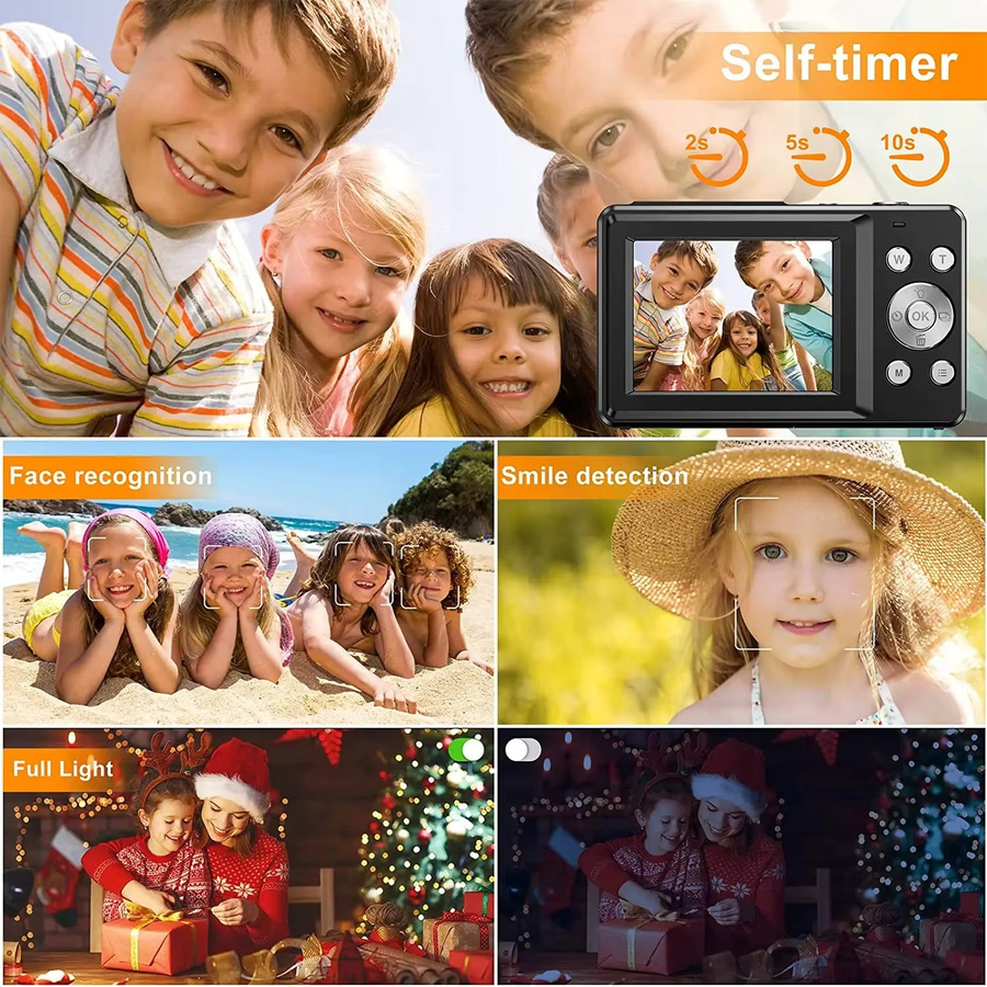 KIDKD Kinderkamera Camcorder in Grün mit 44MP und 16-fachem Zoom für Anfängerfotografie - Bild 5