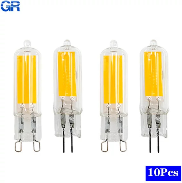 GRZBI G9 LED Lampe COB Glas 6W Kaltweiß 10er Set - Bild 1