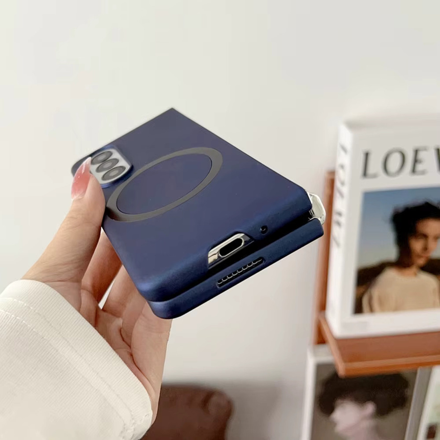 Skin Magnetic Wireless Charging Case für Samsung Galaxy Z Fold 3 4 5 6 7 8 Ultra W26 Magsafe stoßfeste Handyhülle in Blau - Bild 3