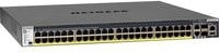NETGEAR ProSAFE M4300-52G-PoE+ L3 Managed Switch, 48 x 10/100/1000 PoE+, 2 x 10GbE, 2 x 10 Gigabit SFP+, Schwarz - Bild 1